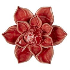 Clayre & Eef Keramická dekorace květina červená
