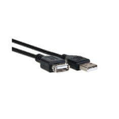 AQ USB kabel KCV018 USB 2.0 prodlužovací kabel A (samec) - A (samice) 1,8m