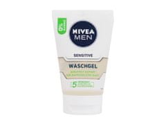 Nivea 100ml men sensitive face wash, čisticí gel