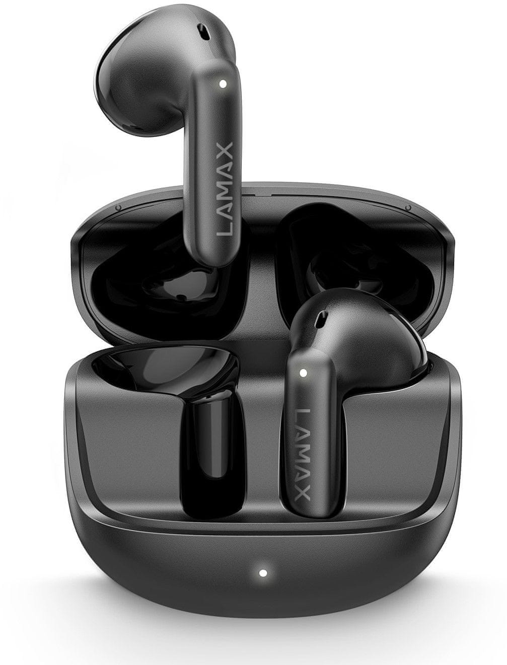  bezdrátová Bluetooth sluchátka lamax tones1 nezkreslený zvuk pohodlná konstrukce uzavřená hlasový asistent mikrofon pro handsfree dlouhá výdrž na nabití zabudované ovládání 