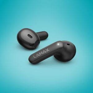  bezdrátová Bluetooth sluchátka lamax tones1 nezkreslený zvuk pohodlná konstrukce uzavřená hlasový asistent mikrofon pro handsfree dlouhá výdrž na nabití zabudované ovládání