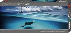 Heye Panoramatické puzzle Rejnok (Kajmanské ostrovy) 1000 dílků