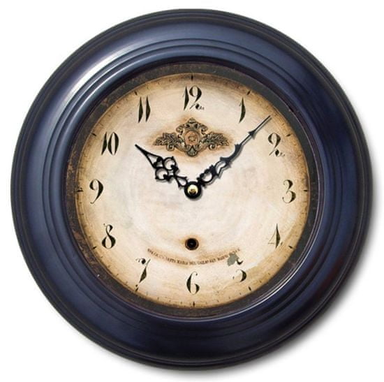 Isabelle Rose Železné hodiny černé Vintage 32 cm