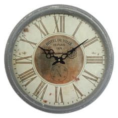 Isabelle Rose Kovové hodiny se sklem Hotel De Ville De Paris 40 cm