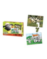 Prvnihracky Shaun the Sheep - Oboustranné puzzle s pastelkami 50ks