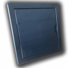 Mikawi Plastová revizní dvířka 150 x 150 mm s montážním límcem – černá – MIKAWI 59-1010