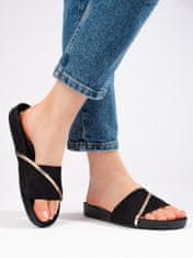 Amiatex Trendy dámské nazouváky bez podpatku + Ponožky Gatta Calzino Strech, černé, 36