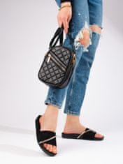 Amiatex Trendy dámské nazouváky bez podpatku + Ponožky Gatta Calzino Strech, černé, 36