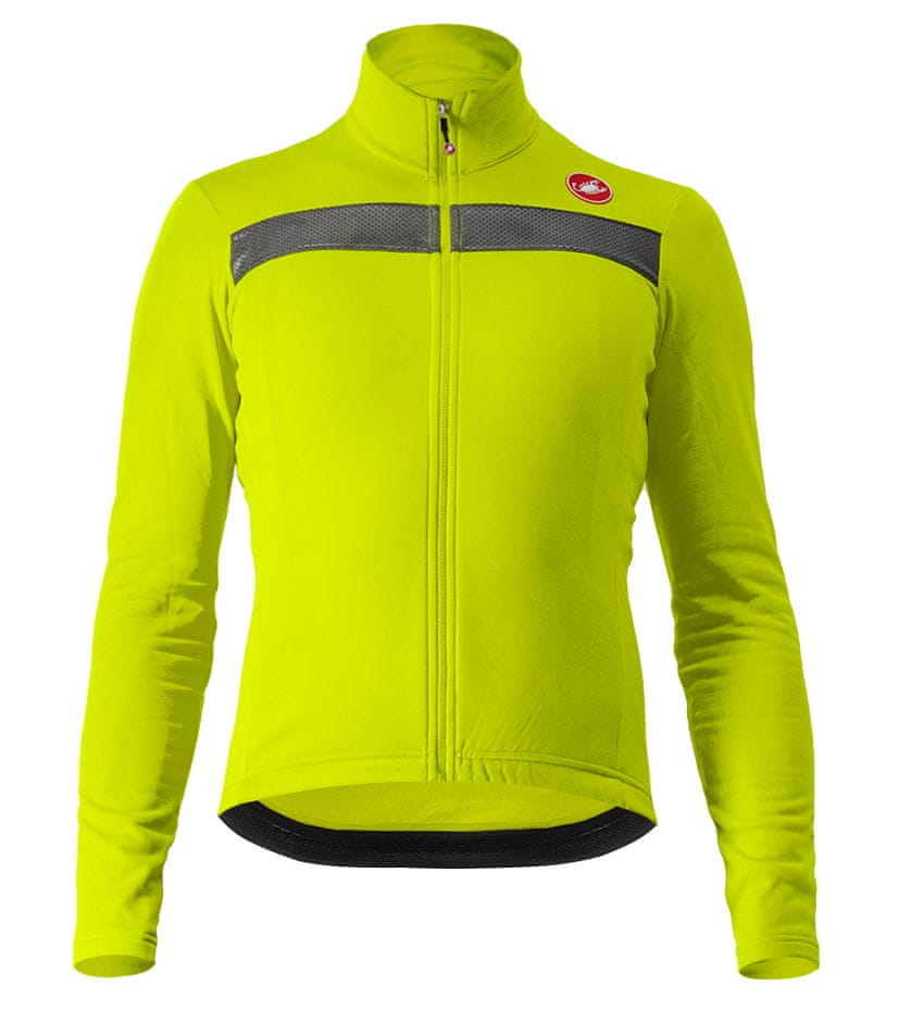 Levně Castelli pánský cyklistický dres Puro 3 Jersey Electric Lime/Black Reflex žlutá/černá XL