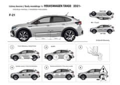 Rider Ochranné boční lišty na dveře, VW Taigo, 2021- ,