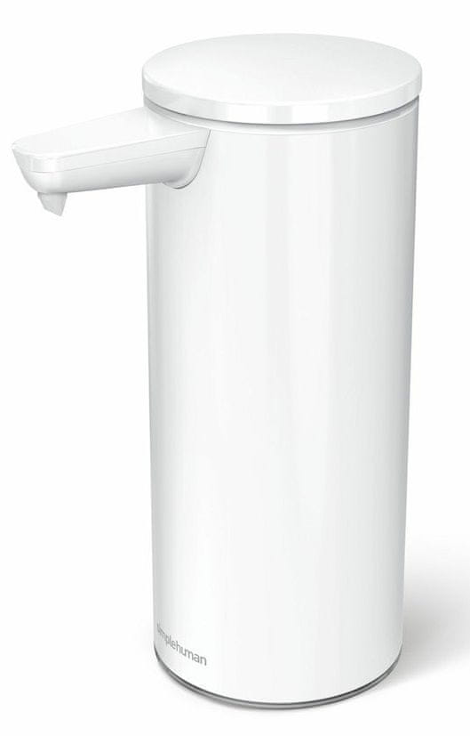 Simplehuman Bezdotykový dávkovač mýdla – 266 ml, bílá ocel, dobíjecí