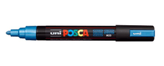 UNI Akrylový popisovač "Posca PC-5M", kovově modrá, 1,8-2,5 mm, 2UPC5MMK