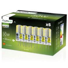 LUMILED 6x LED žárovka G4 CAPSULE 4W = 30W 380lm 6500K Studená bílá 360°
