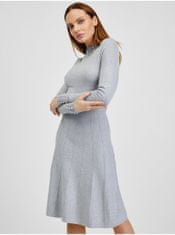 Orsay Světle šedé dámské šaty s ozdobnými detaily ORSAY XS
