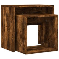 Vidaxl Hnízdové konferenční stolky 2 ks kouřový dub kompozitní dřevo