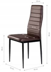 ModernHome Jídelní židle PRESTIGE set 4 ks hnědé