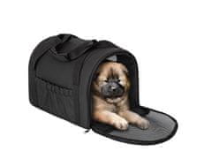 Doggy Transportér TUBE, transportní taška pro kočku, psa, pro přepravu zvířat, velikost R2, barva černá oxford