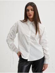 Pieces Bílá dámská košile Pieces Brenna XS