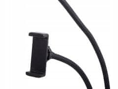 Verk 15751 Lampa s klipem a držákem na mobil, USB 24 LED černá