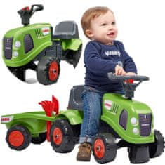 LEBULA FALK Traktor Baby Claas Green s přívěsem + příslušenství od 1 roku
