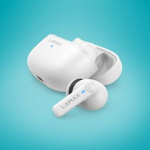  bezdrátová Bluetooth sluchátka lamax clips1 nezkreslený zvuk pohodlná konstrukce uzavřená hlasový asistent mikrofon pro handsfree dlouhá výdrž na nabití zabudované ovládání