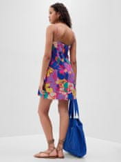Gap Lněné květované mini šaty XXS