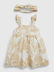 Gap Baby lněné šaty s čelenkou 18-24M