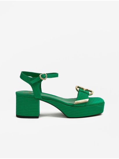 Love Moschino Zelené dámské sandály Love Moschino