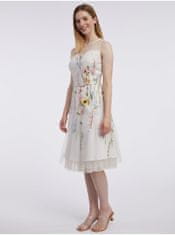 Orsay Bílé dámské květované šaty ke kolenům 34