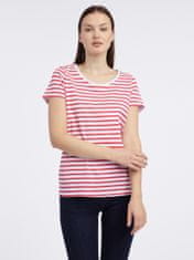 Orsay Bílo-červené dámské pruhované tričko S