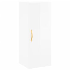 Vidaxl Skříň highboard bílá s vysokým leskem 34,5x34x180 cm kompozit