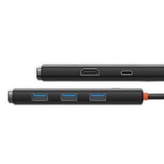 Greatstore Adaptér řady Lite HUB USB-C HDMI 4x USB 3.0 20cm černý