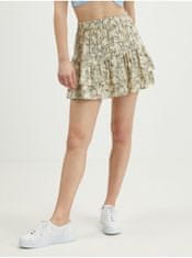 Jacqueline de Yong Béžová květovaná sukně JDY Gaya XL