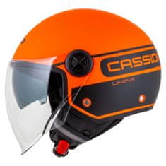 Cassida Otevřená přilba na motorku Handy Plus Linear oranžovo-černá Velikost: XL