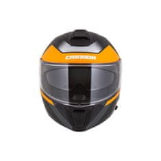 Cassida Vyklápěcí přilba na motorku Modulo 2.0 Profile černo-šedo-oranžová Velikost: S