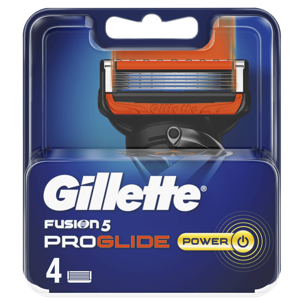 Levně Gillette Fusion5 ProGlide Power holicí hlavice pro muže 4 ks