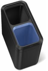 Simplehuman Odpadkový koš na tříděný odpad, 20 l (10/10), otevřený, matná černá ocel