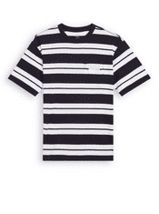 Levis Bílé pánské pruhované tričko Levi's Stay Loose Graphic PKT T Strip XL