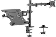 Gembird držák monitoru s podstavcem pro notebook, na stůl, až 32", 9kg, černá
