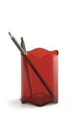 Durable Stojánek na tužky "Trend", transparentní červená, plast, 1701235003