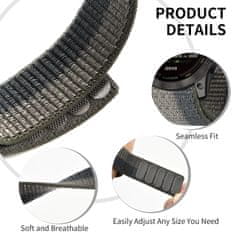 X-Site Řemínek pro Garmin QuickFit nylonový 26mm černošedá