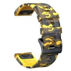 X-Site Řemínek pro Garmin Forerunner 735XT 26mm yellow camouflage