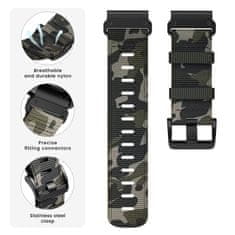 X-Site Řemínek pro Garmin QuickFit nylonový 22mm army camouflage