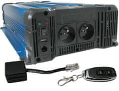 HADEX Měnič napětí 24V/230V 4000W, FS4000, čistá sinusovka, D.O.drátové