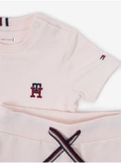 Tommy Hilfiger Sada holčičího trička a tepláků ve světle růžové barvě Tommy Hilfiger 68