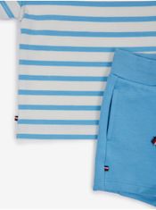 Tommy Hilfiger Sada klučičího pruhovaného trička a kraťasů v modro-bílé barvě Tommy Hilfiger 74