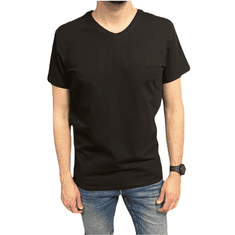 Moraj Pánské tričko krátký rukáv výstřih V černá L