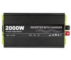 4DAVE UPS záložní zdroj s externí baterií 2000W, baterie 48V / AC230V čistý sinus