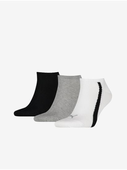 Puma Sada tří párů ponožek v černé, bílé a světle šedé barvě Puma Lifestyle