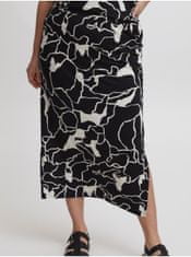 Fransa Bílo-černá dámská vzorovaná midi sukně Fransa 48